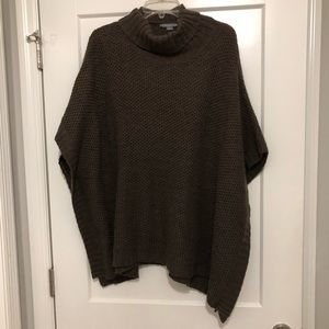 Brown Turtleneck Poncho Sweater M/L